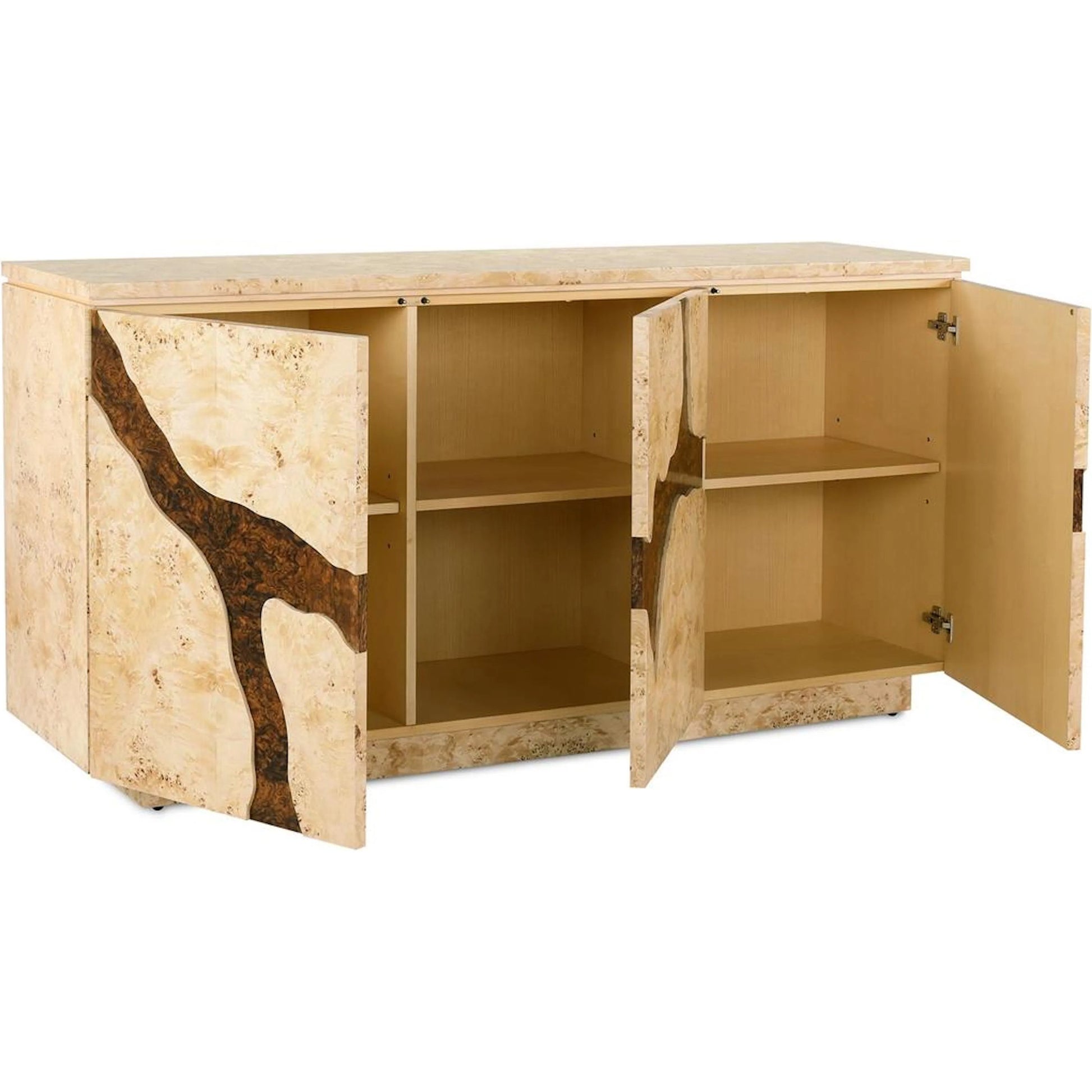 Orin Three-Door Credenza by John-Richard in white. Made from unique in a unique style.