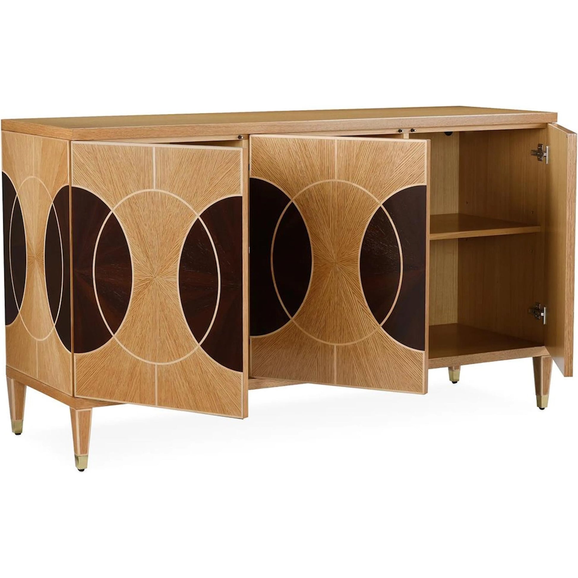Lens Three-Door Sideboard by John-Richard in black. Made from unique in a unique style.