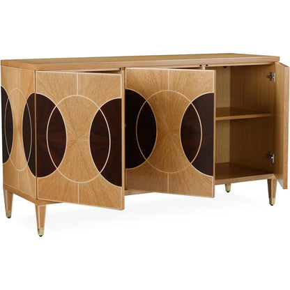 Lens Three-Door Sideboard by John-Richard in black. Made from unique in a unique style.