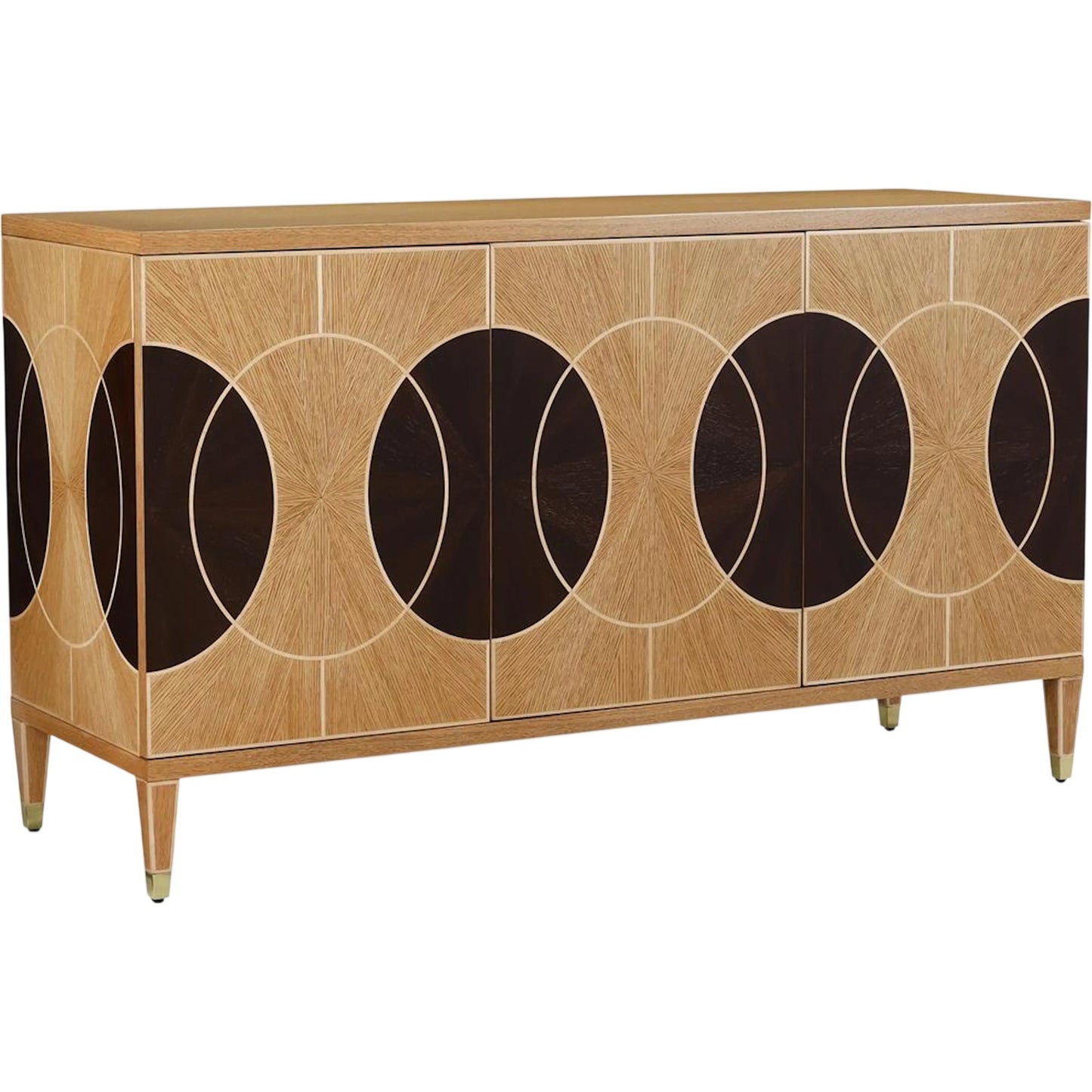001 SI-2537375 | Primary Silo | Lens Three-Door Sideboard by John-Richard in black. Made from unique in a unique style.