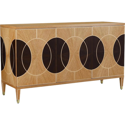 Lens Three-Door Sideboard by John-Richard in black. Made from unique in a unique style.