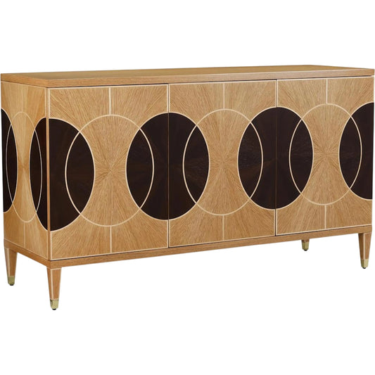 Lens Three-Door Sideboard by John-Richard in black. Made from unique in a unique style.