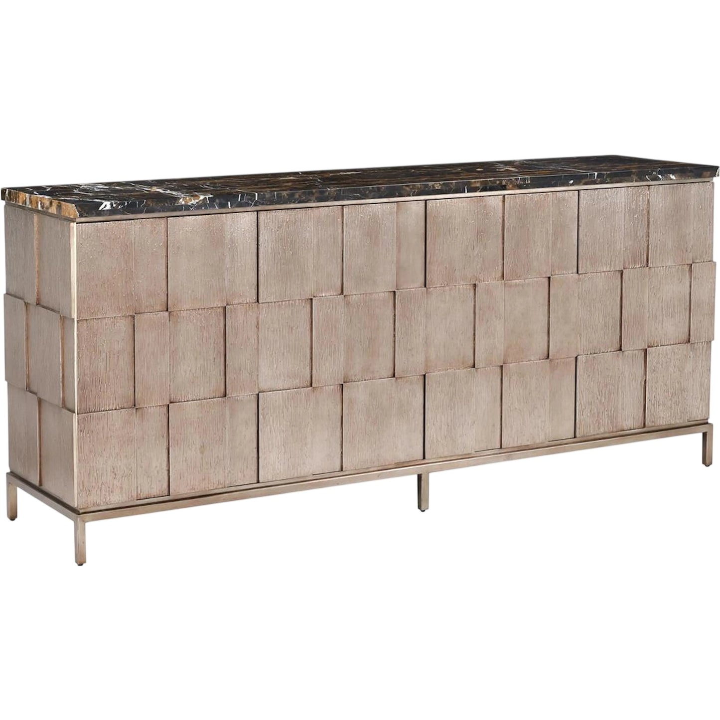 001 SI-2537629 | Primary Silo | Vigil Four-Door Sideboard by John-Richard in black. Made from unique in a unique style.