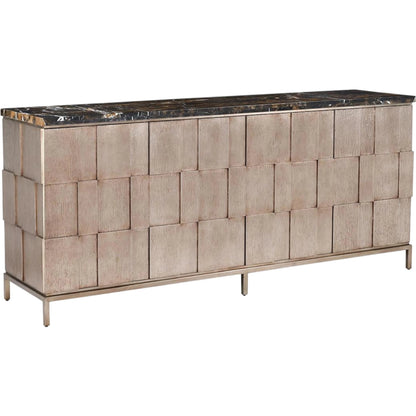 Vigil Four-Door Sideboard by John-Richard in black. Made from unique in a unique style.