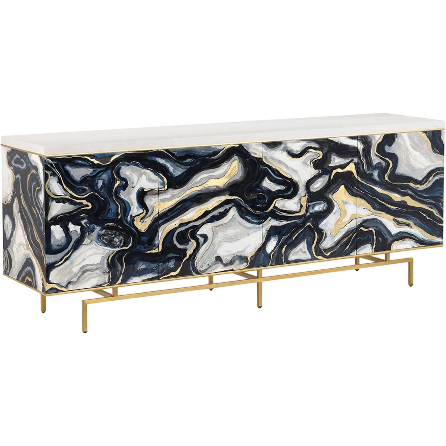 001 SI-2537476 | Primary Silo | Provenance Four-Door Sideboard by John-Richard in white. Made from unique in a unique style.