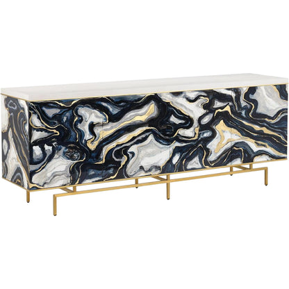Provenance Four-Door Sideboard by John-Richard in white. Made from unique in a unique style.