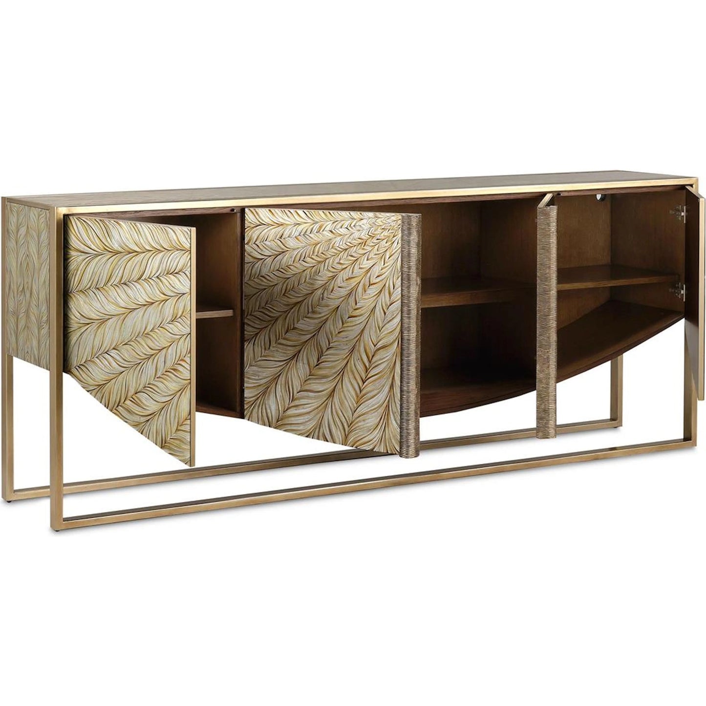 002 SI-2537291 | Additional Silo | Florentine Four-Door Credenza by John-Richard in black. Made from unique in a unique style.