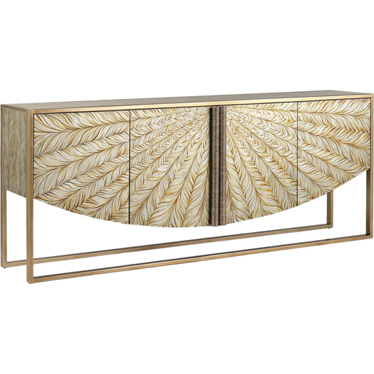 Florentine Four-Door Credenza by John-Richard in black. Made from unique in a unique style.