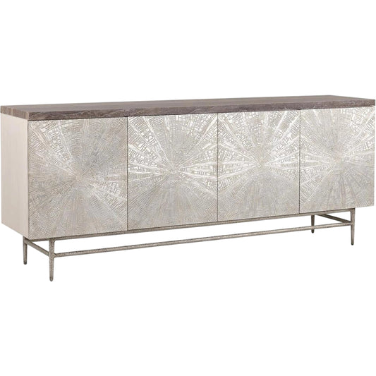 Conway Four-Door Sideboard by John-Richard in white. Made from unique in a unique style.