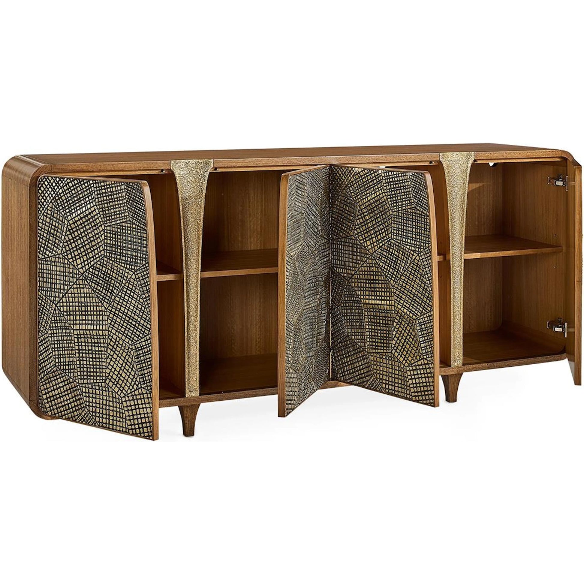 Pathfinder Four-Door Credenza by John-Richard. Made from unique in a unique style.