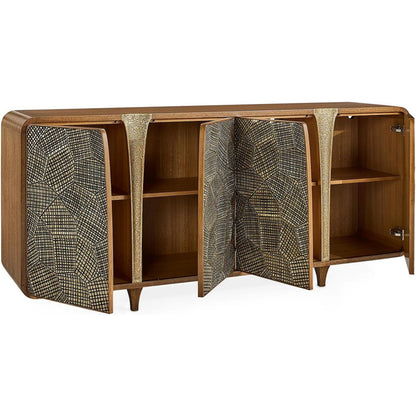 Pathfinder Four-Door Credenza by John-Richard. Made from unique in a unique style.