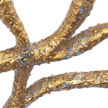 Branches Dining Table by John-Richard in gold and gold, glass. Made from iron, glass in a eclectic & global style.