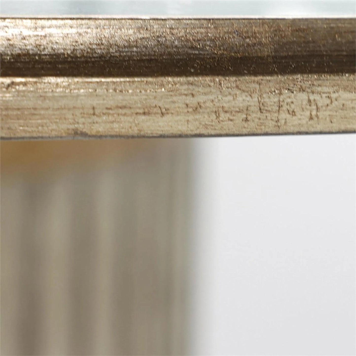 004 SI-2170434 | Closeup | Dorian Dining Table by John-Richard in gold. Made from unique in a modern style.