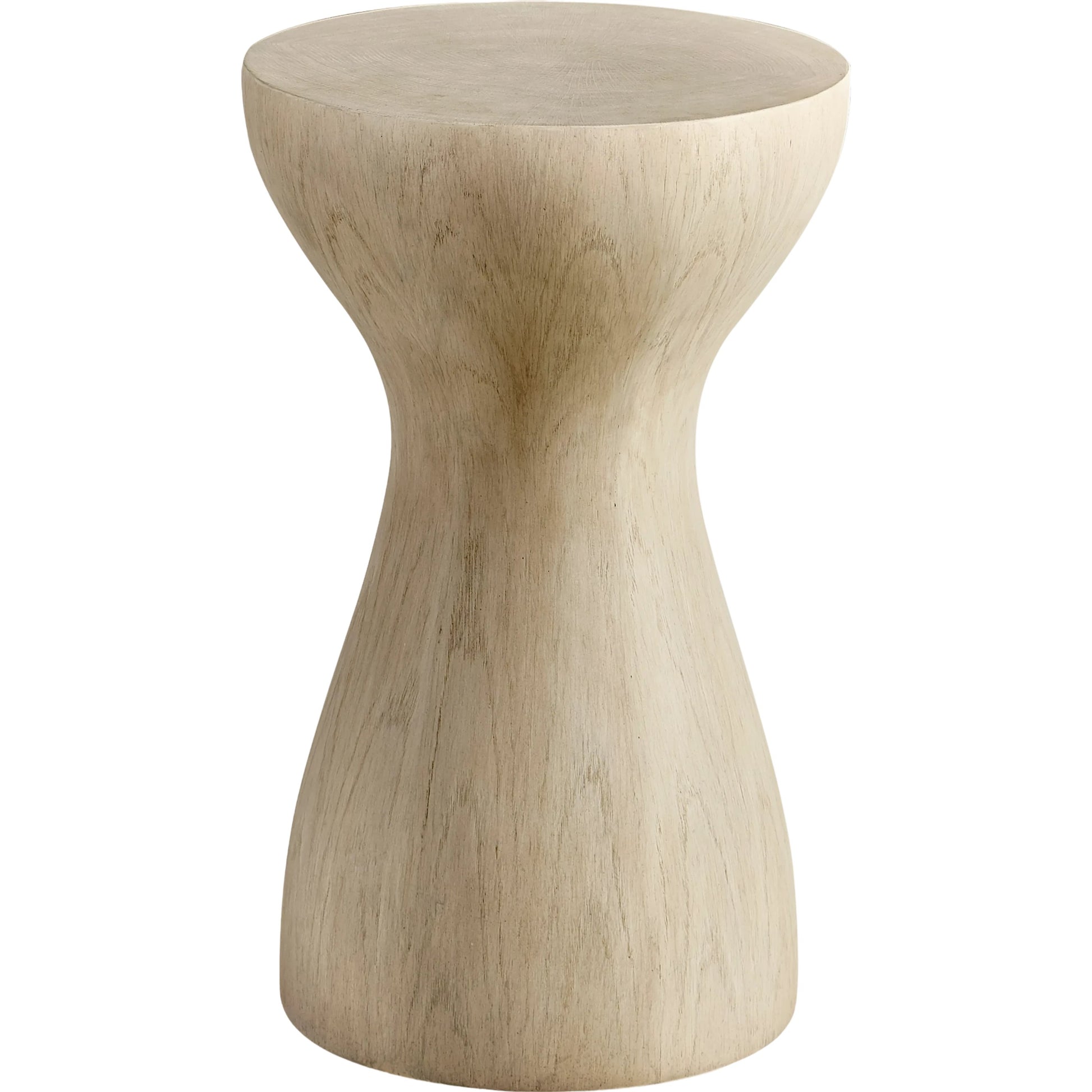 Water Seamount Oak Buncher Table/Stool by Jonathan Charles in whitewash oak. Made from oak in a modern style.
