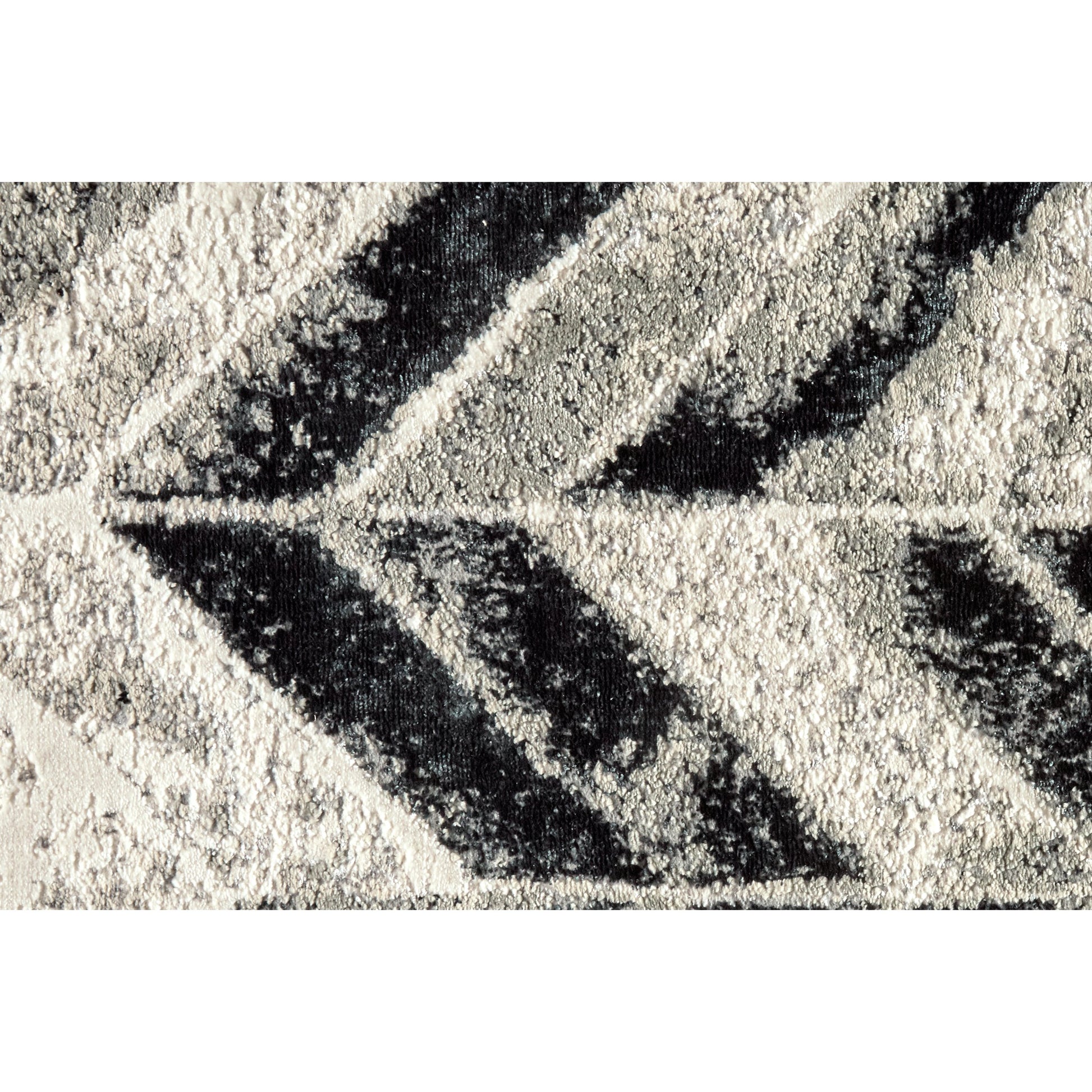 Micah Chevron Rug - 3048F by Feizy in black, gray, silver. Made from polyester, polypropylene in a unique style.
