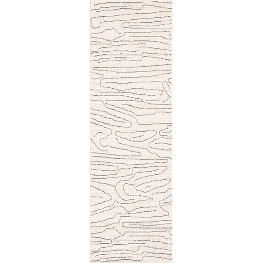 Eva EVA01 Rug by Jaipur Living in ivory, black. Made from 100% polyester in a unique style.