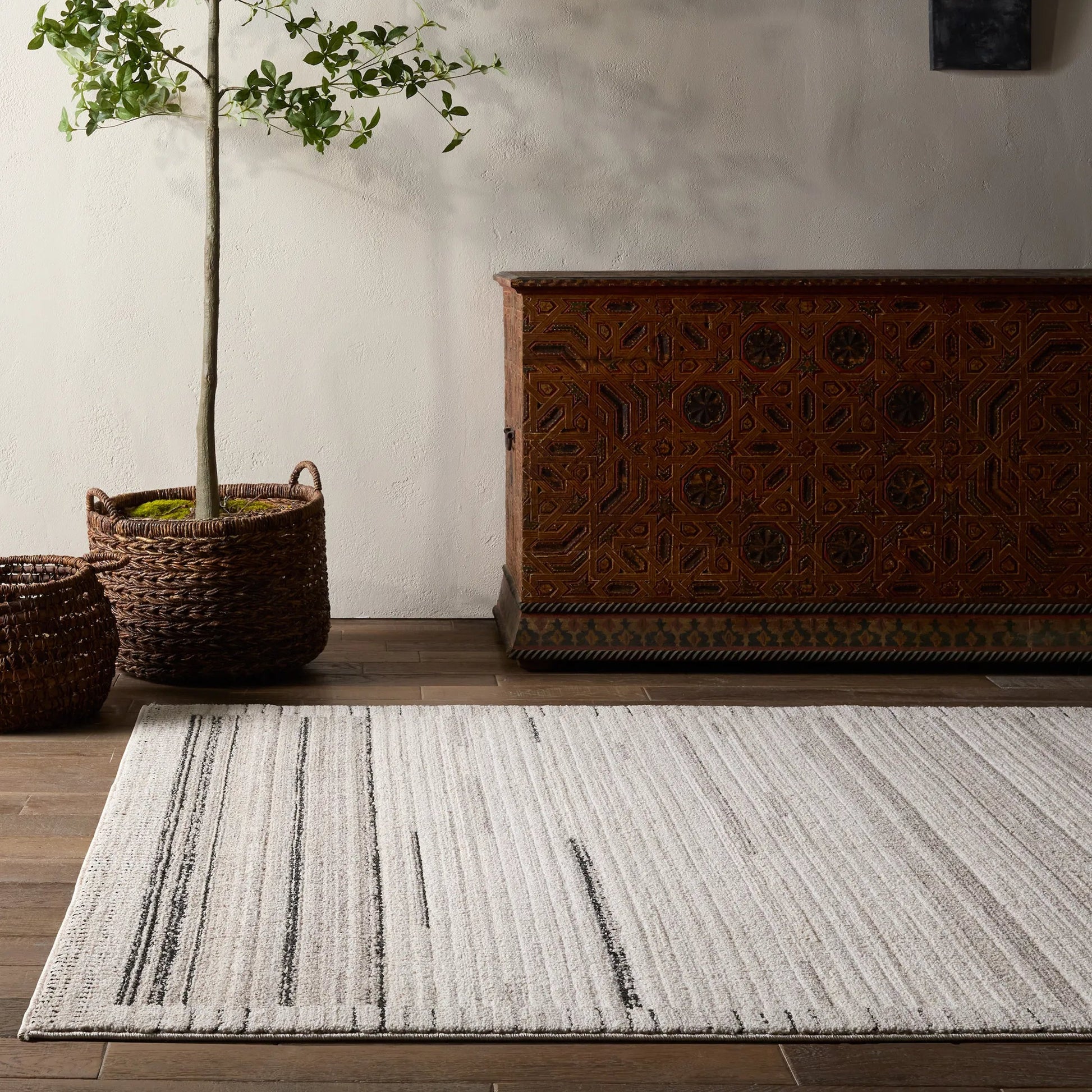 Eva EVA04 Rug by Jaipur Living in ivory, gray, black. Made from 100% polyester in a unique style.
