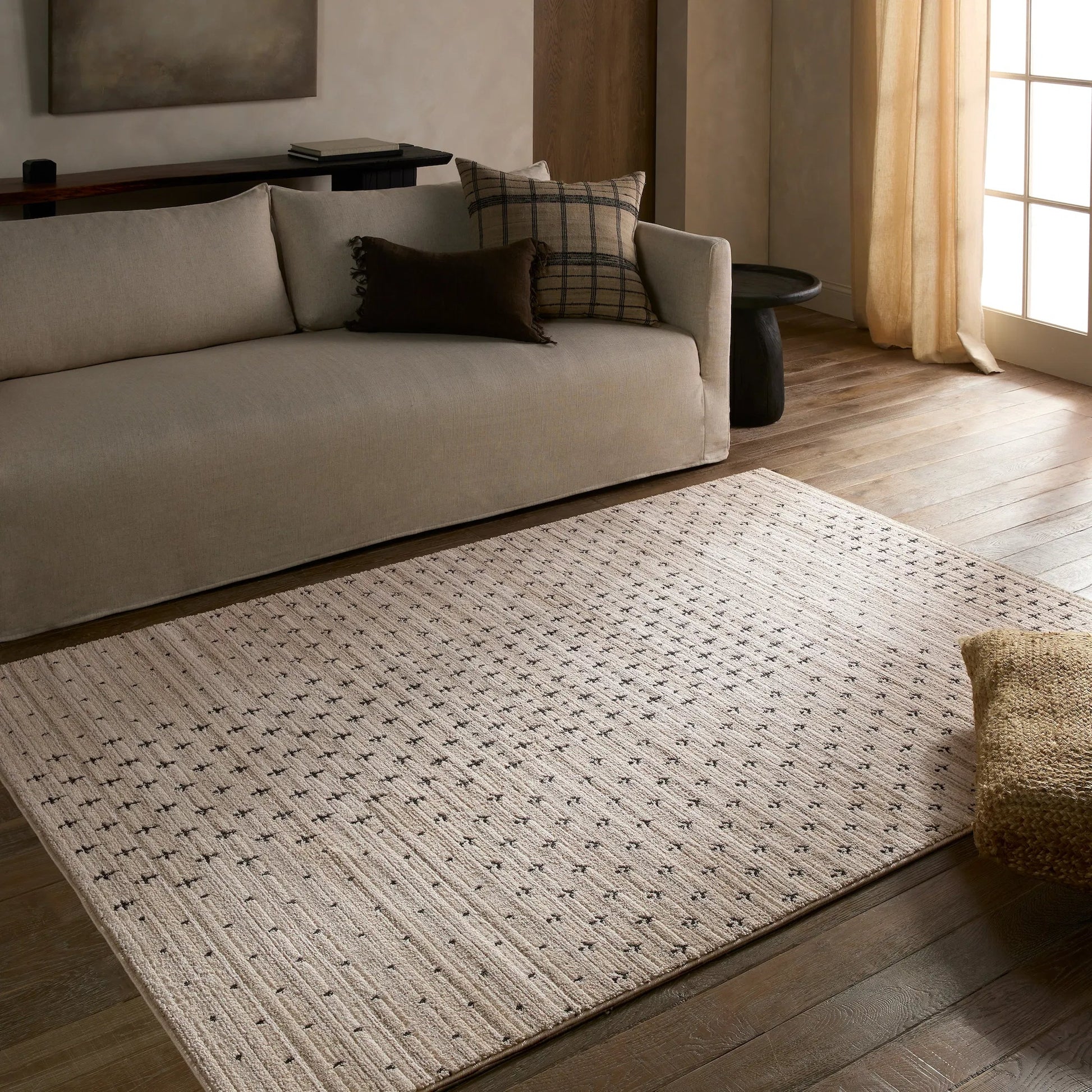Eva EVA06 Rug by Jaipur Living in ivory, gray, black. Made from 100% polyester in a unique style.