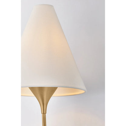Evermore Wall Sconce by Troy in patina brass. Made from unique in a transitional style.
