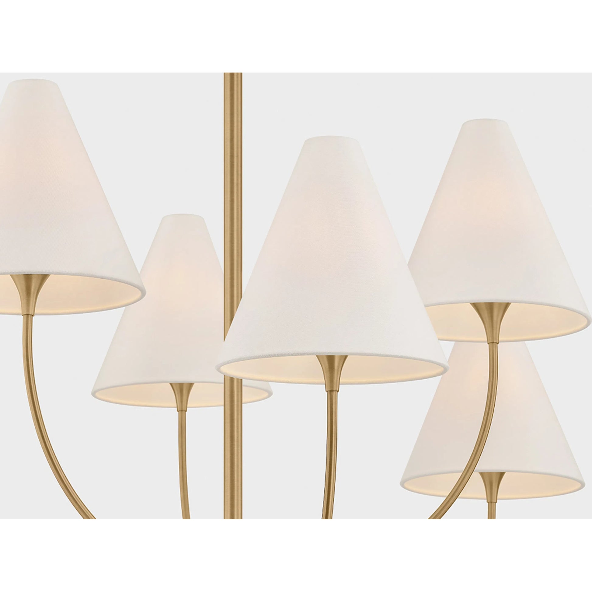 Evermore Chandelier by Troy in patina brass. Made from unique in a transitional style.
