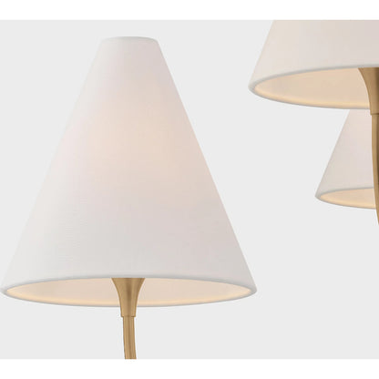 Evermore Chandelier by Troy in patina brass. Made from unique in a transitional style.