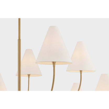 Evermore Chandelier by Troy in patina brass. Made from unique in a transitional style.