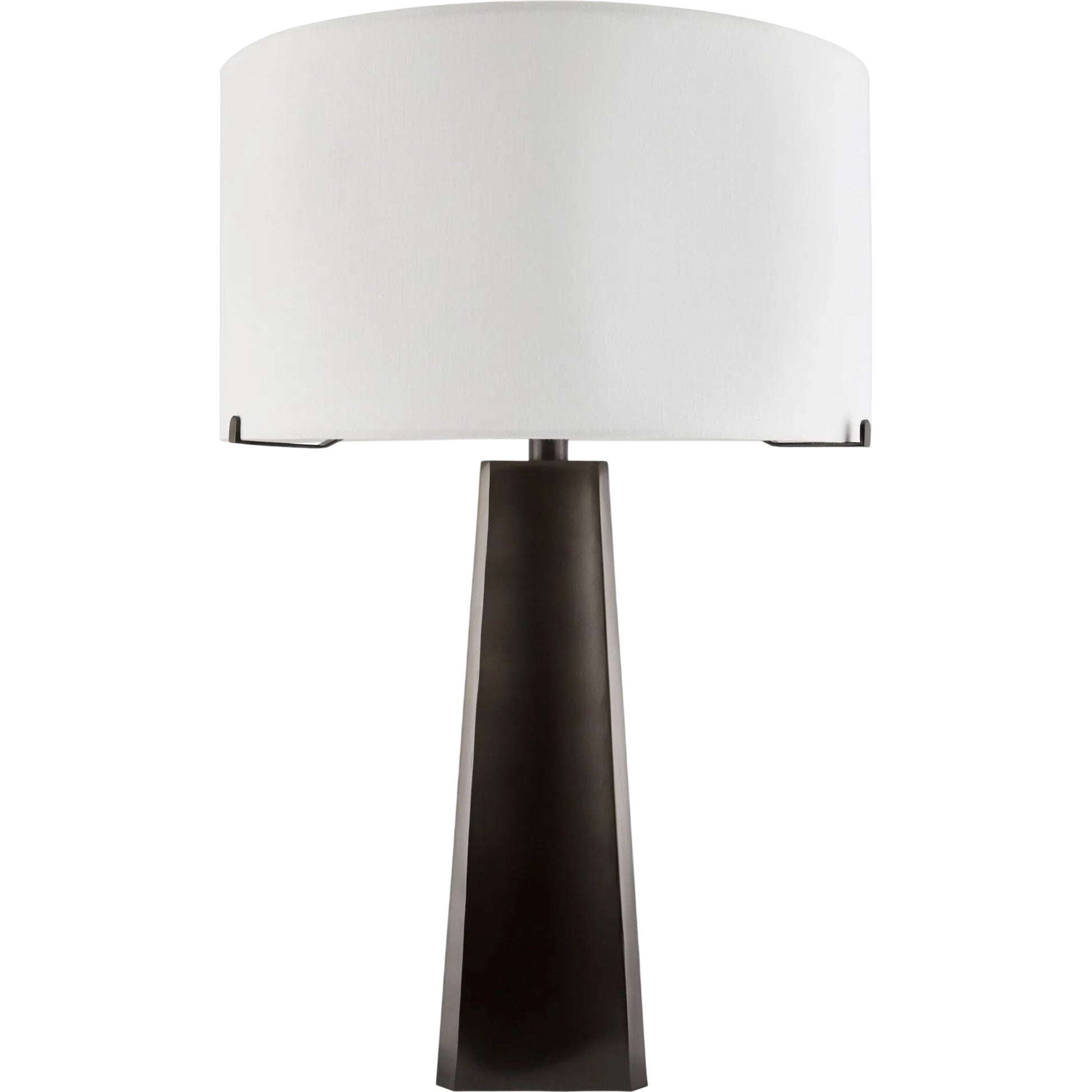 Ervika Accent Table Lamp by Surya in white, translucent, brown. Made from iron, cotton in a modern style.