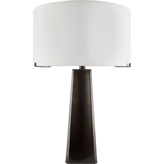 Ervika Accent Table Lamp by Surya in brown. Made from iron, cotton in a modern style.