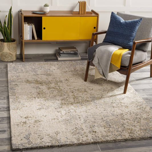 Evoke Rug - 29593 by Surya in mustard, charcoal. Made from 65% wool, 35% viscose in a unique style.