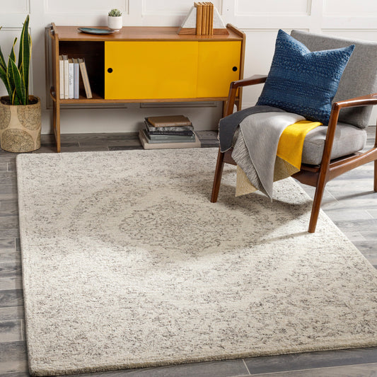 Evolution Rug - 29595 by Surya in gray, charcoal, light beige, cream. Made from 70% wool, 30% viscose in a unique style.