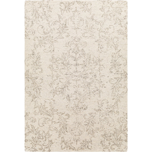 Evolution Rug by Surya in gray, charcoal. Made from 70% wool, 30% viscose in a traditional style.