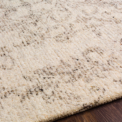 Evolution Rug by Surya in gray, charcoal, light beige, cream. Made from 70% wool, 30% viscose in a traditional style.