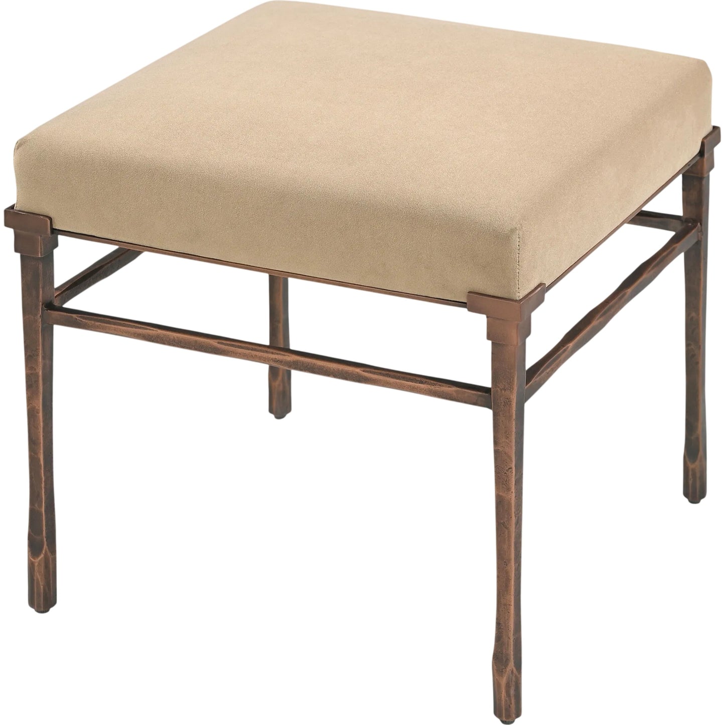 001 SI-2541182 | Primary Silo | Eveena Ottoman by Surya in brushed, copper. Made from unique in a unique style.