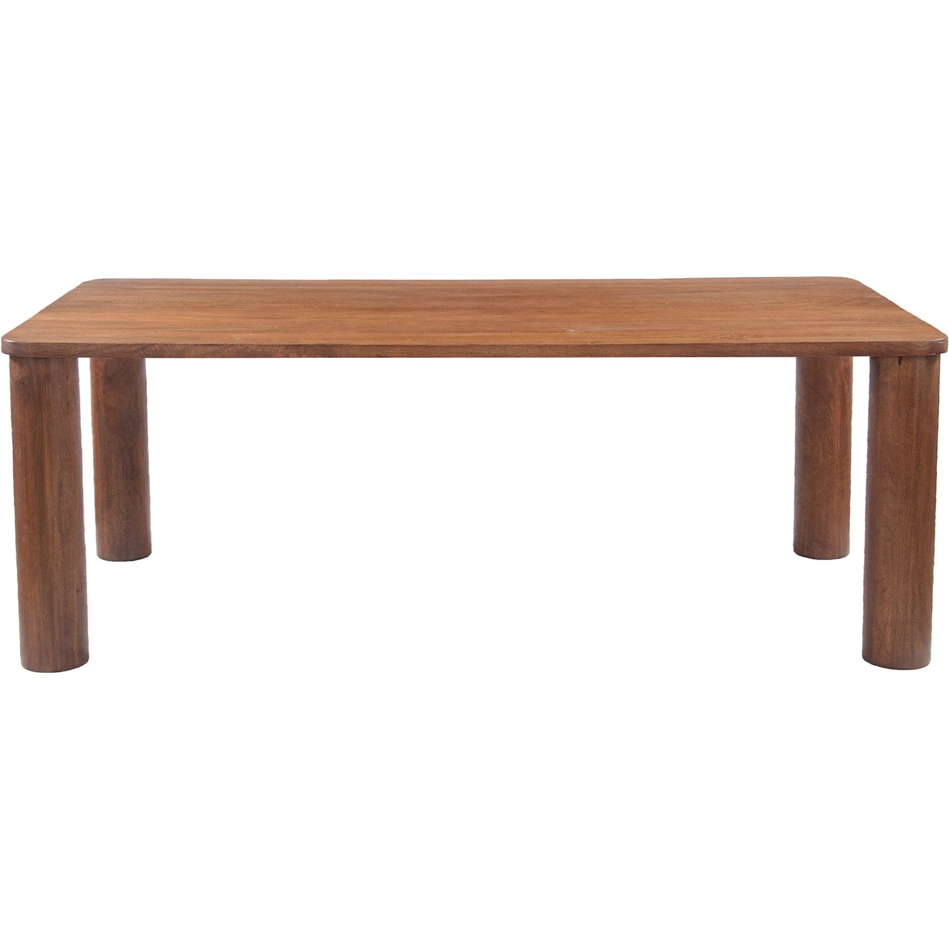 Evolution Dining Table by LH Imports in brown. Made from mango in a unique style.