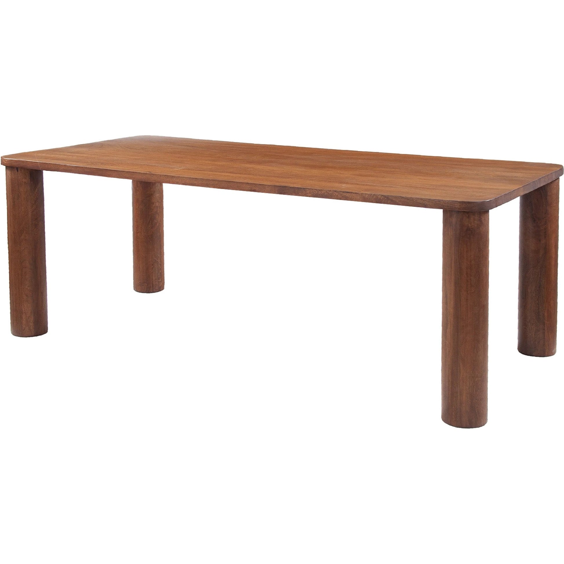 Evolution Dining Table by LH Imports in brown. Made from mango in a unique style.