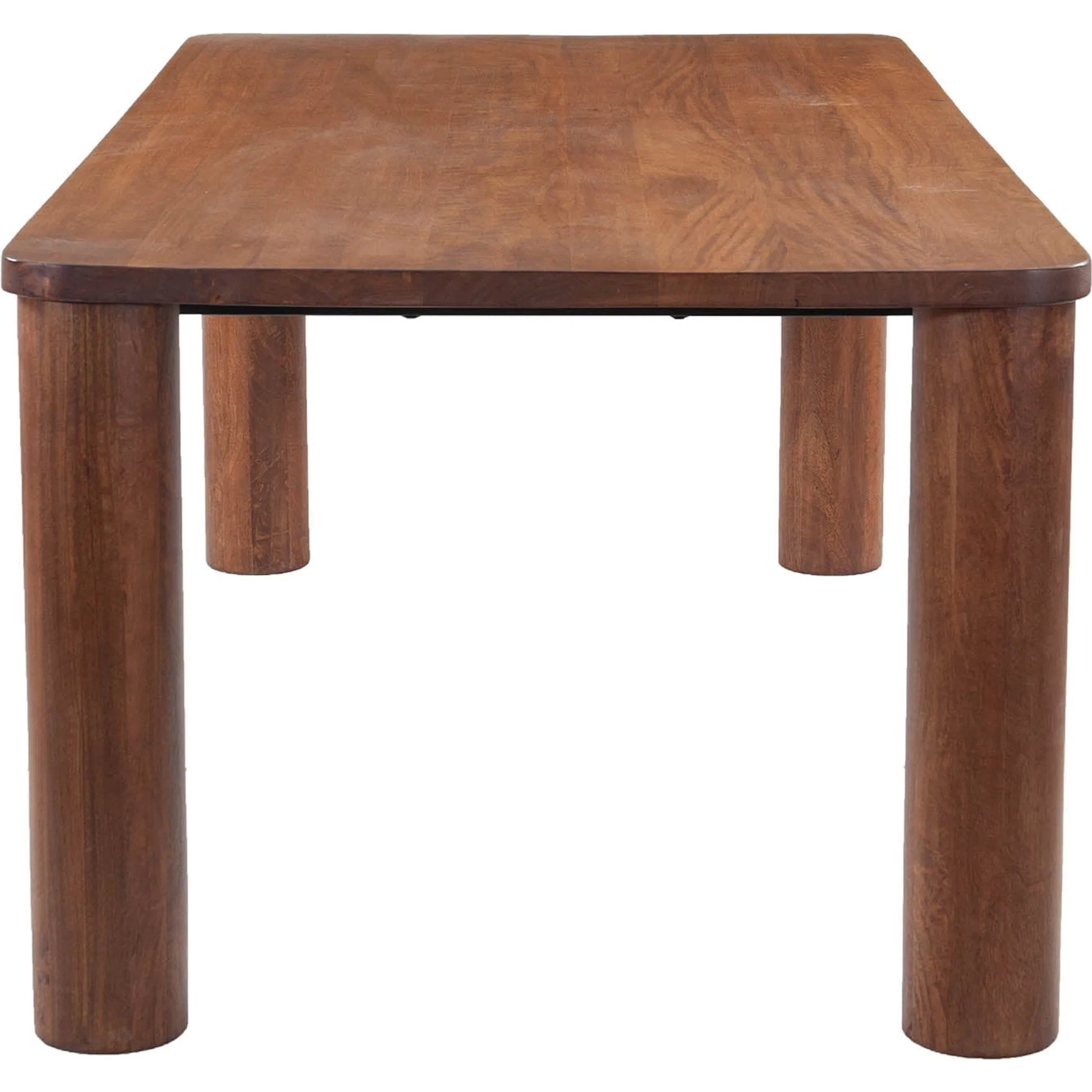 Evolution Dining Table by LH Imports in brown. Made from mango in a unique style.