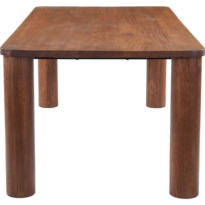 Evolution Dining Table by LH Imports in brown. Made from mango in a unique style.