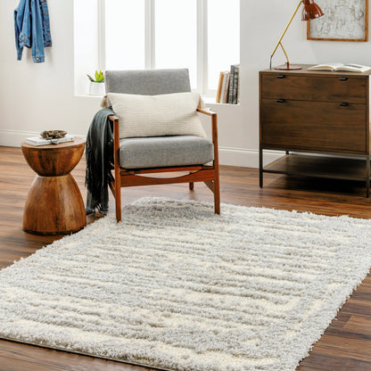 Everton Plus Area Rug by Livabliss in light gray, gray. Made from main: 51% polyester, main: 49% polypropylene in a unique style.