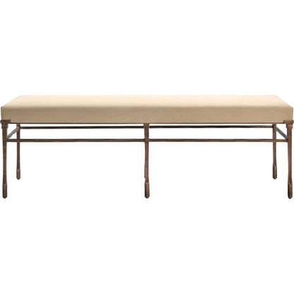 Evera Bench by Surya in brushed, copper. Made from unique in a unique style.