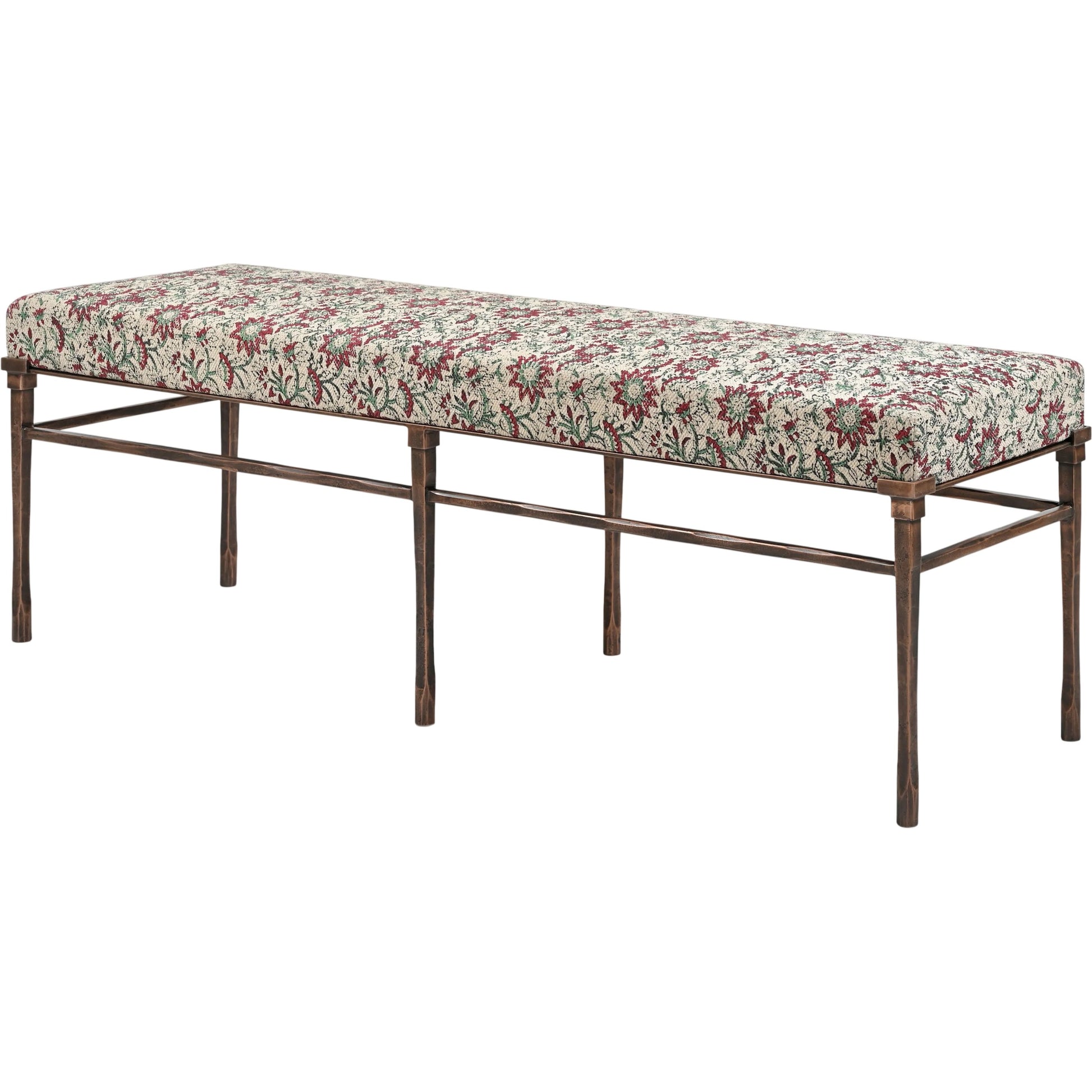 Evera Bench by Surya in brushed, copper. Made from unique in a unique style.