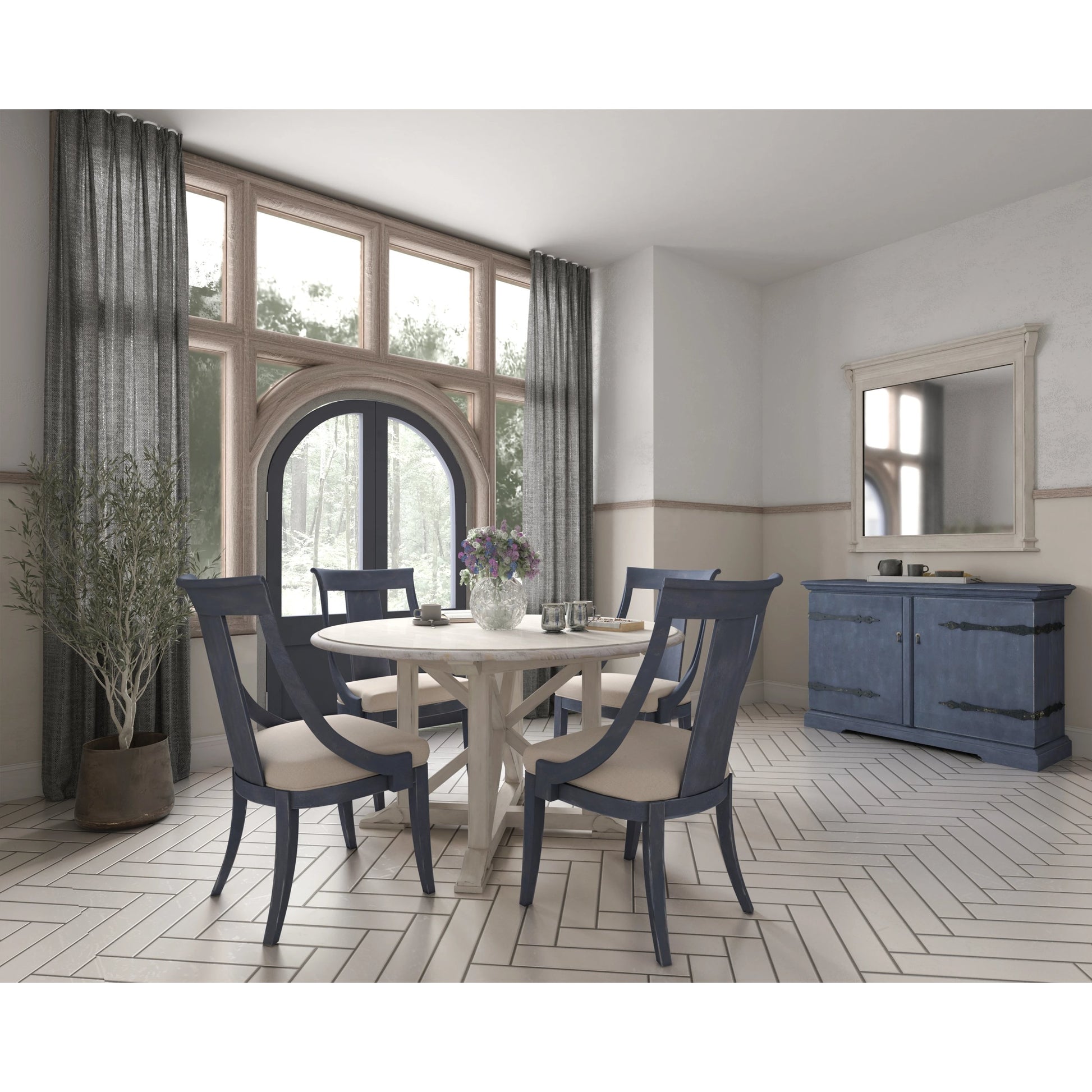 Alcove Dresser Mirror by A.R.T. Furniture in belgian ivory. Made from acacia solids, maple veneers, mirror in a modern style.