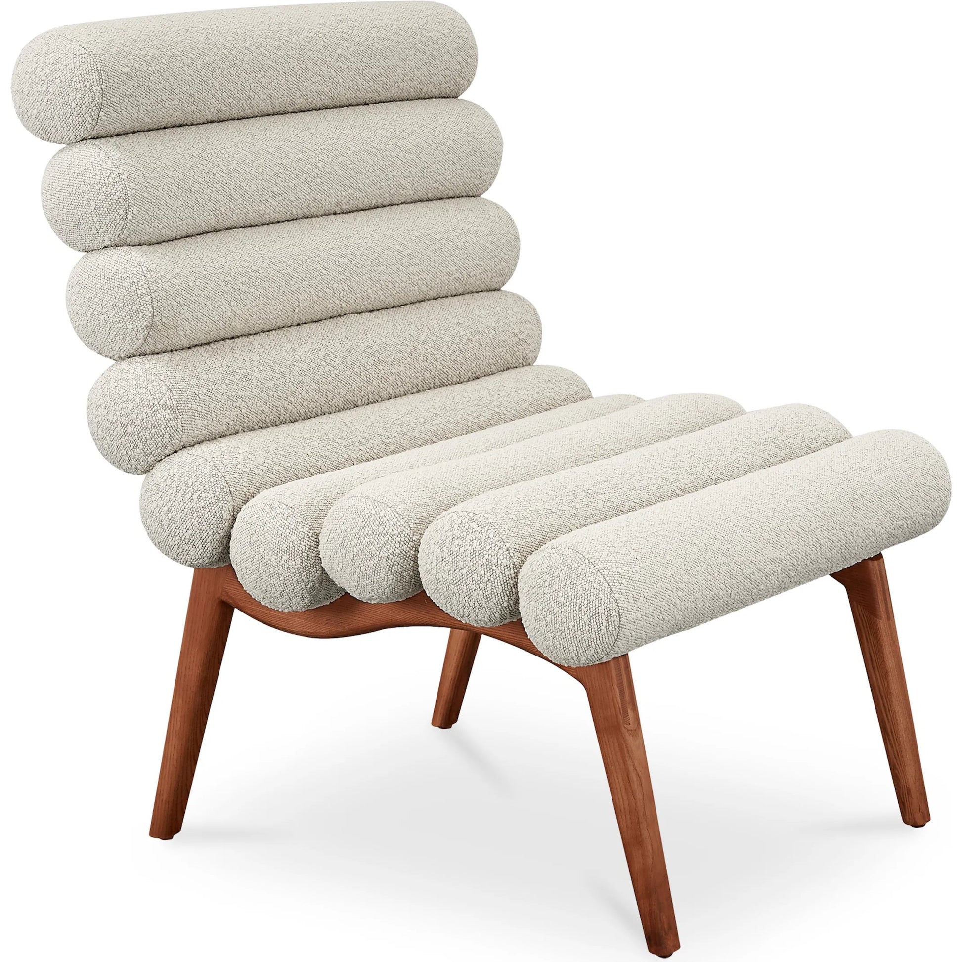 Arlo Accent Chair Performance Fabric by Moe's Home Collection. Made from upholstery: 100% polyester, ash wood legs, high density foam seat, plywood, metal frame in a unique style.