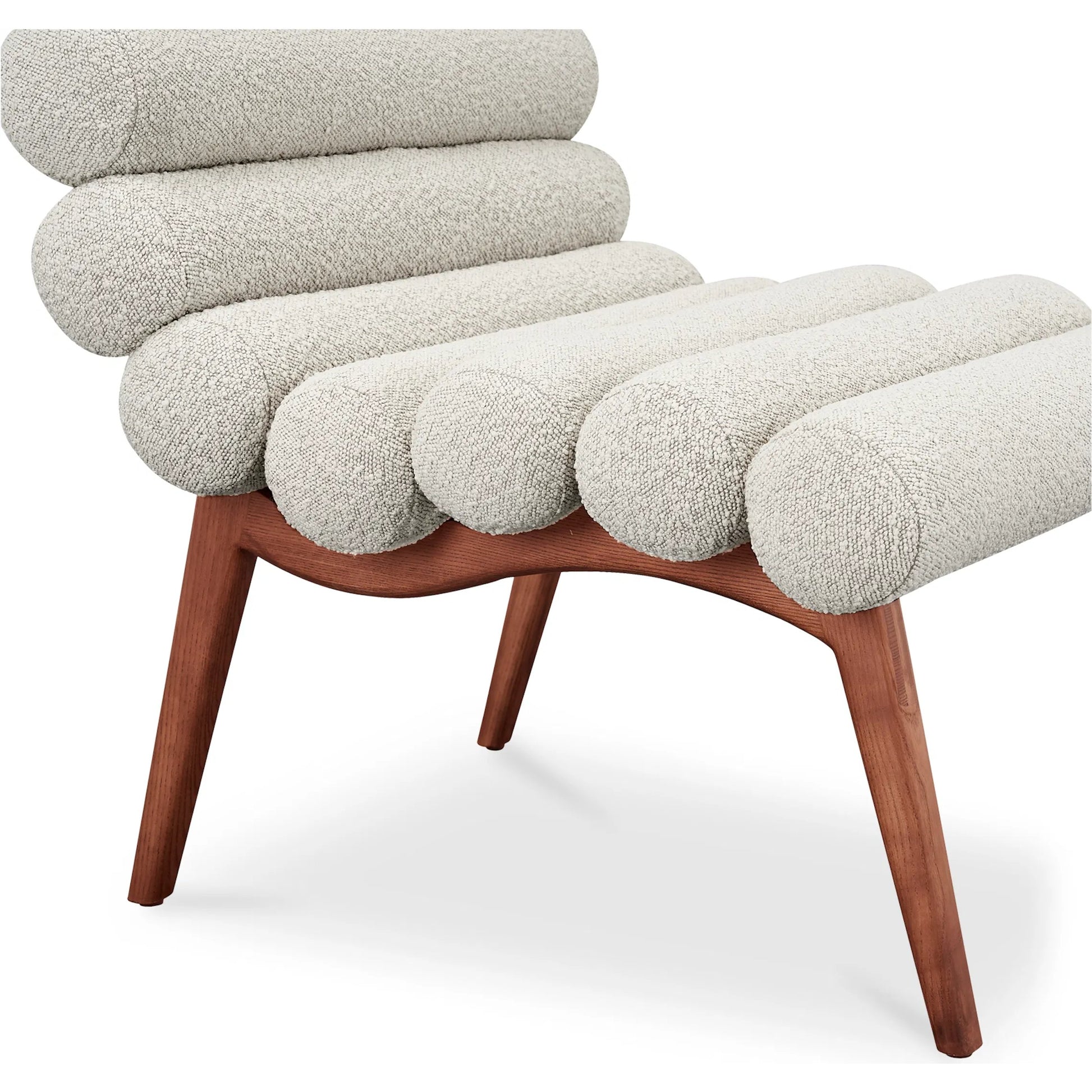 Arlo Accent Chair Performance Fabric by Moe's Home Collection. Made from upholstery: 100% polyester, ash wood legs, high density foam seat, plywood, metal frame in a unique style.