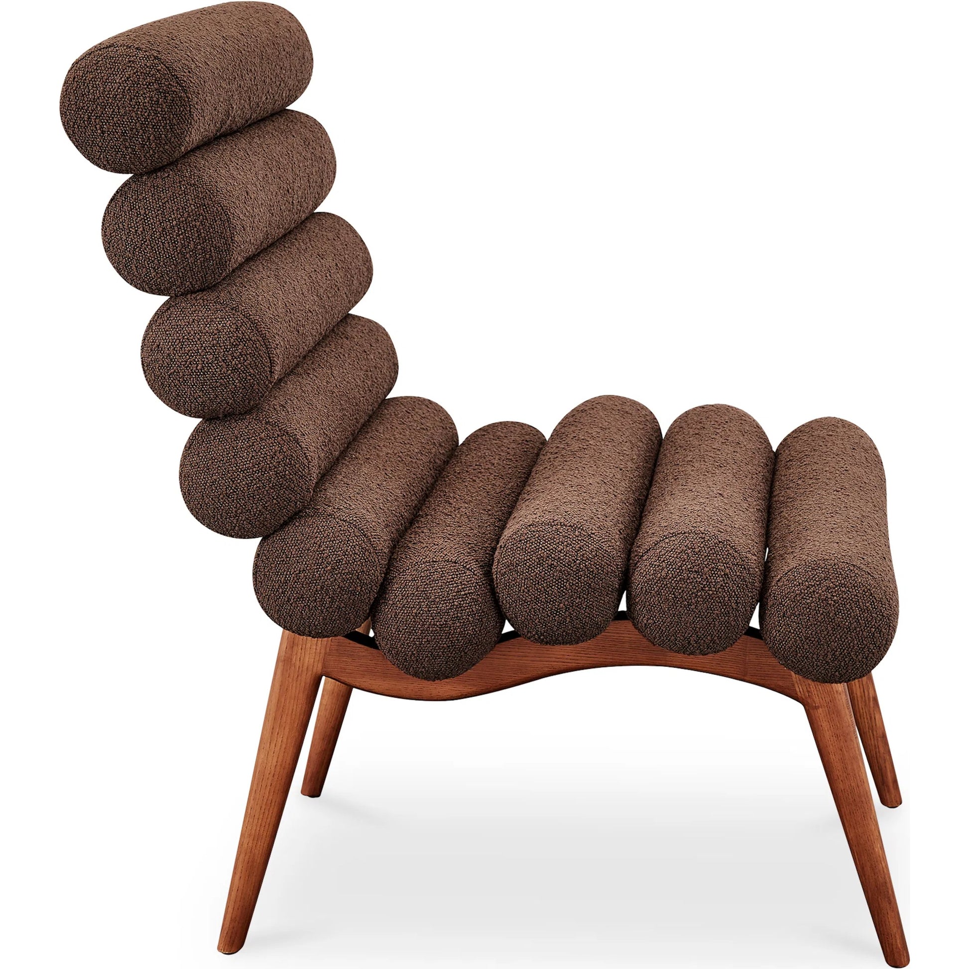 Arlo Accent Chair Performance Fabric by Moe's Home Collection. Made from upholstery: 100% polyester, ash wood legs, high density foam seat, plywood, metal frame in a unique style.