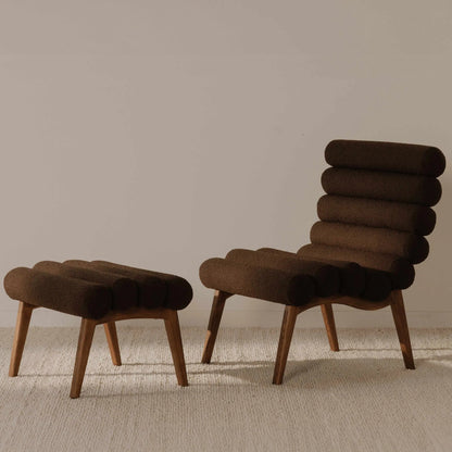 Arlo Accent Chair Performance Fabric by Moe's Home Collection. Made from upholstery: 100% polyester, ash wood legs, high density foam seat, plywood, metal frame in a unique style.