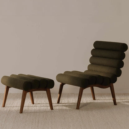 Arlo Accent Chair Performance Fabric by Moe's Home Collection. Made from upholstery: 100% polyester, ash wood legs, high density foam seat, plywood, metal frame in a unique style.