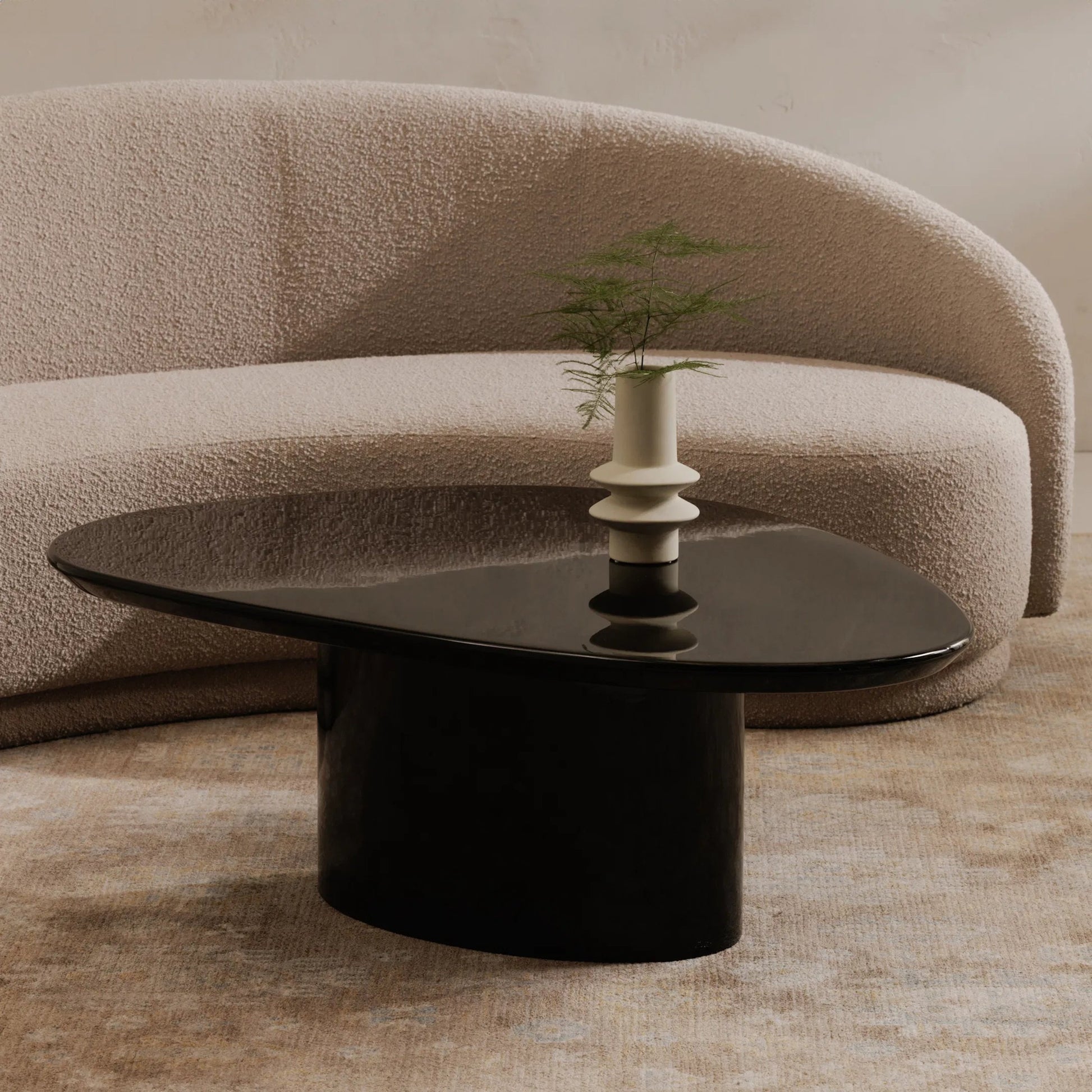 Eden Coffee Table by Moe's Home Collection in lacquer. Made from mdf with high, gloss lacquer in a unique style.