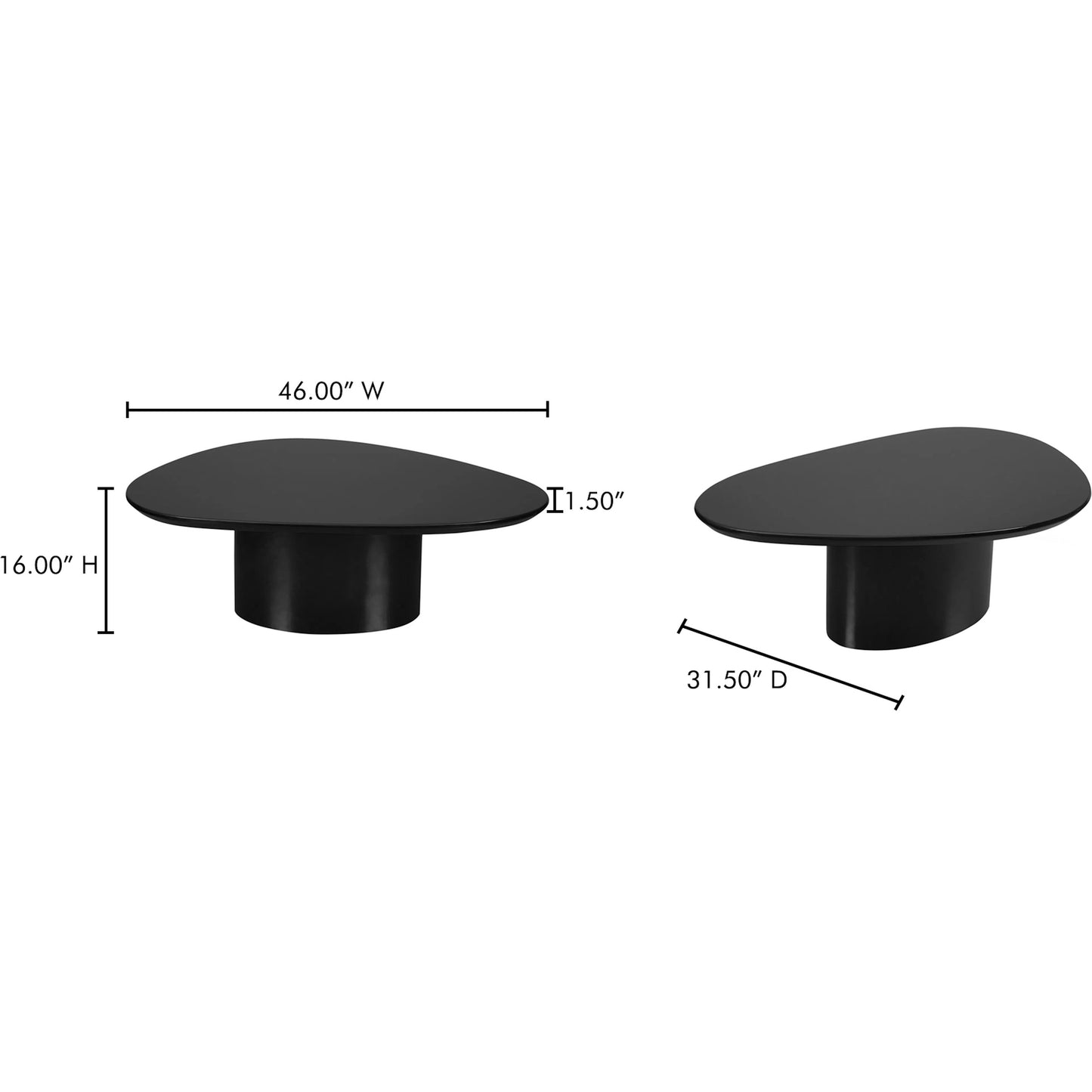014 SI-2253687 | Lifestyle | Eden Coffee Table by Moe's Home Collection in lacquer. Made from mdf with high, gloss lacquer in a unique style.