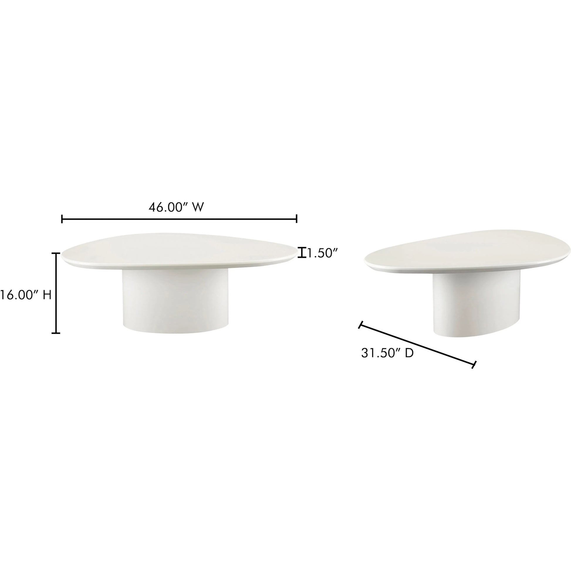 Eden Coffee Table by Moe's Home Collection in lacquer. Made from mdf with high, gloss lacquer in a unique style.