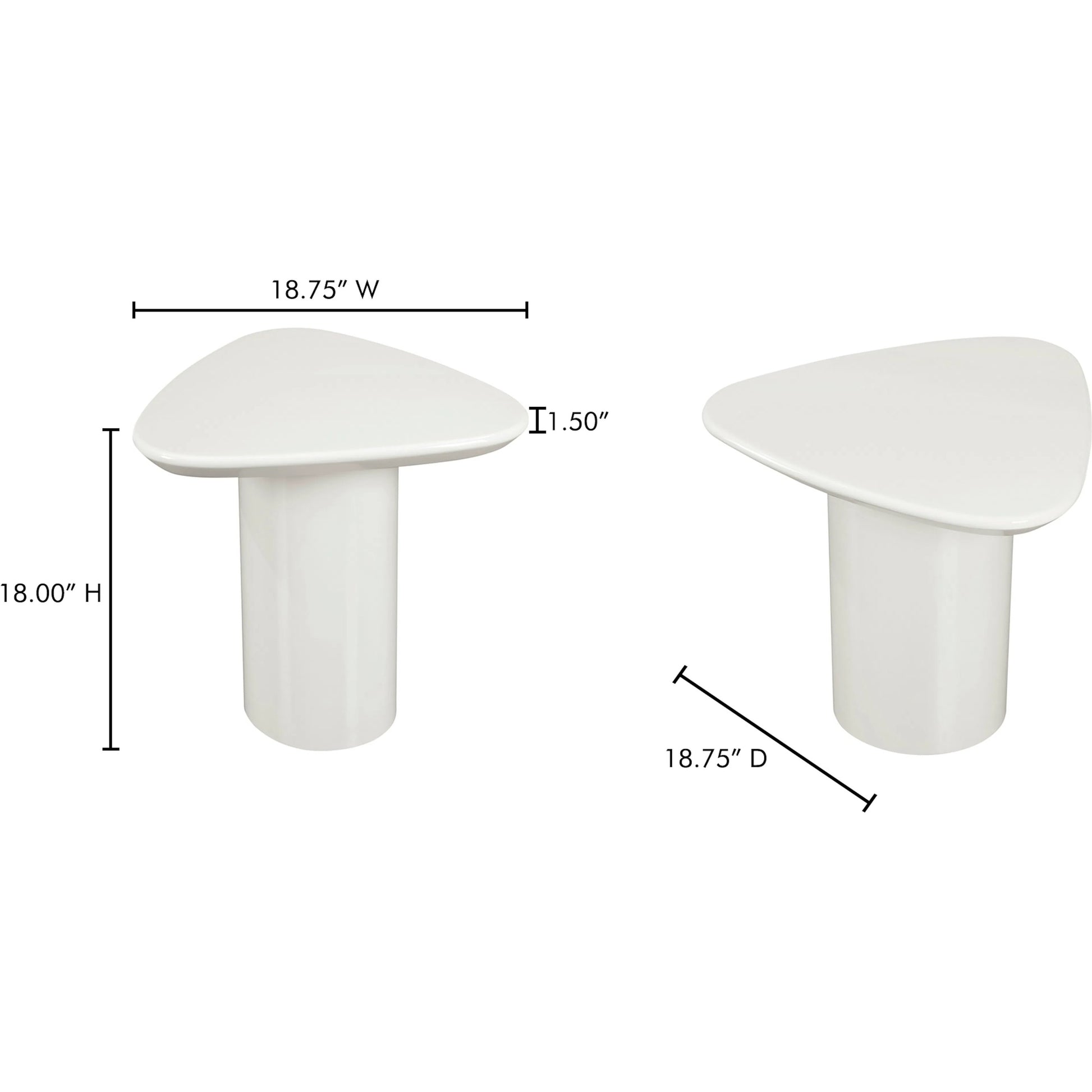 Eden Accent Table by Moe's Home Collection in lacquer. Made from mdf with high, gloss lacquer in a unique style.